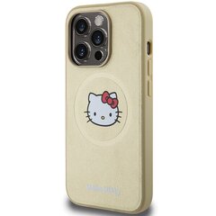 Hello Kitty HKHMP13LPGHCKD iPhone 13 Pro | 13 6.1" złoty|gold hardcase Leather Kitty Head MagSafe цена и информация | Чехлы для телефонов | pigu.lt