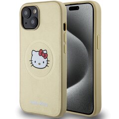 Hello Kitty HKHMP14SPGHCKD iPhone 14 6.1" złoty|gold hardcase Leather Kitty Head MagSafe цена и информация | Чехлы для телефонов | pigu.lt