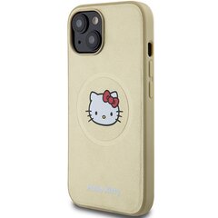 Hello Kitty HKHMP14SPGHCKD iPhone 14 6.1" złoty|gold hardcase Leather Kitty Head MagSafe цена и информация | Чехлы для телефонов | pigu.lt
