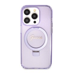 Guess IML Ring Stand Glitter MagSafe Case for iPhone 15 Pro Purple цена и информация | Чехлы для телефонов | pigu.lt