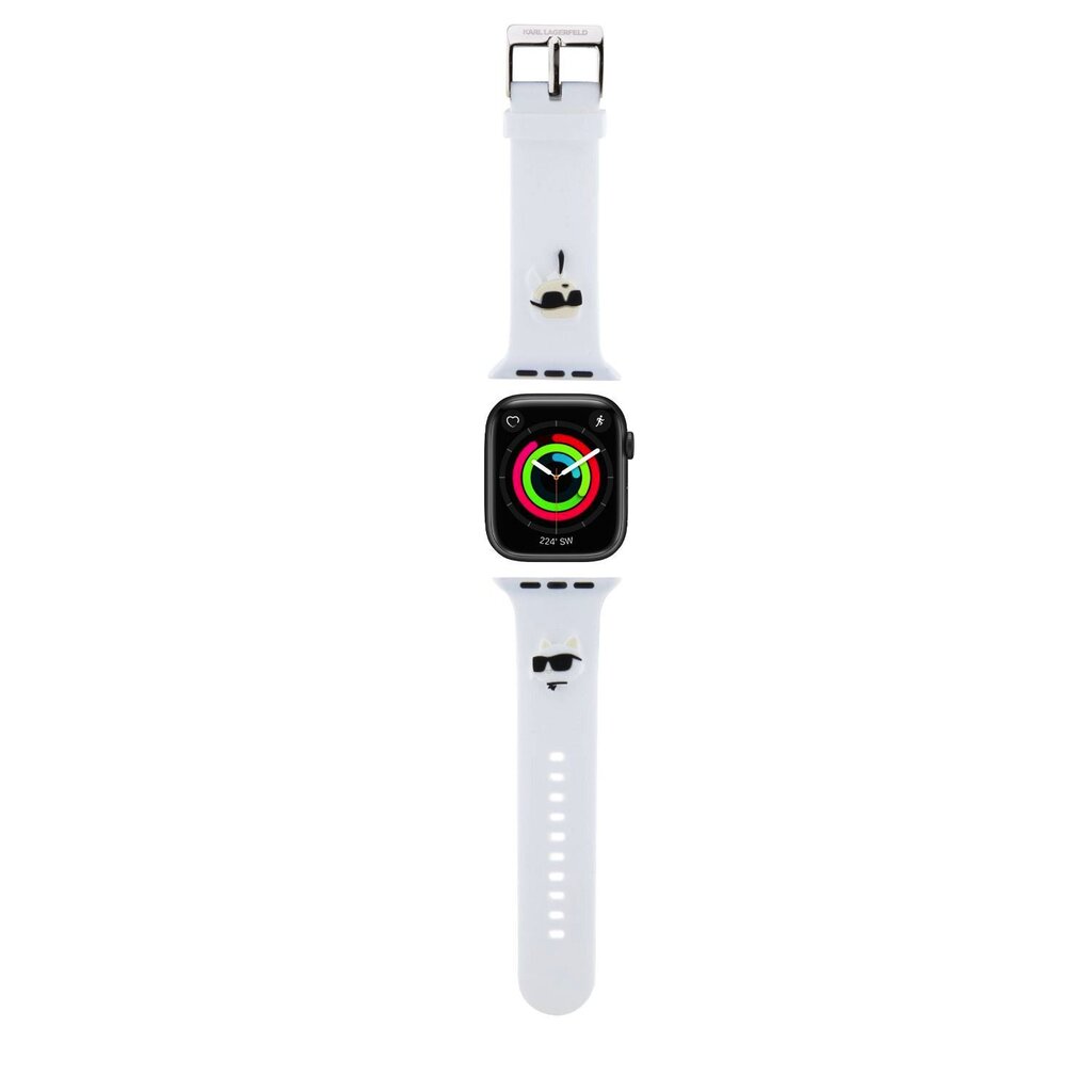 Karl Lagerfeld Choupette Apple Watch 38|40|41 White цена и информация | Išmaniųjų laikrodžių ir apyrankių priedai | pigu.lt