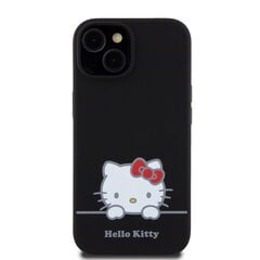 Hello Kitty Liquid Silicone Daydreaming Logo Case for iPhone 15 Black цена и информация | Чехлы для телефонов | pigu.lt