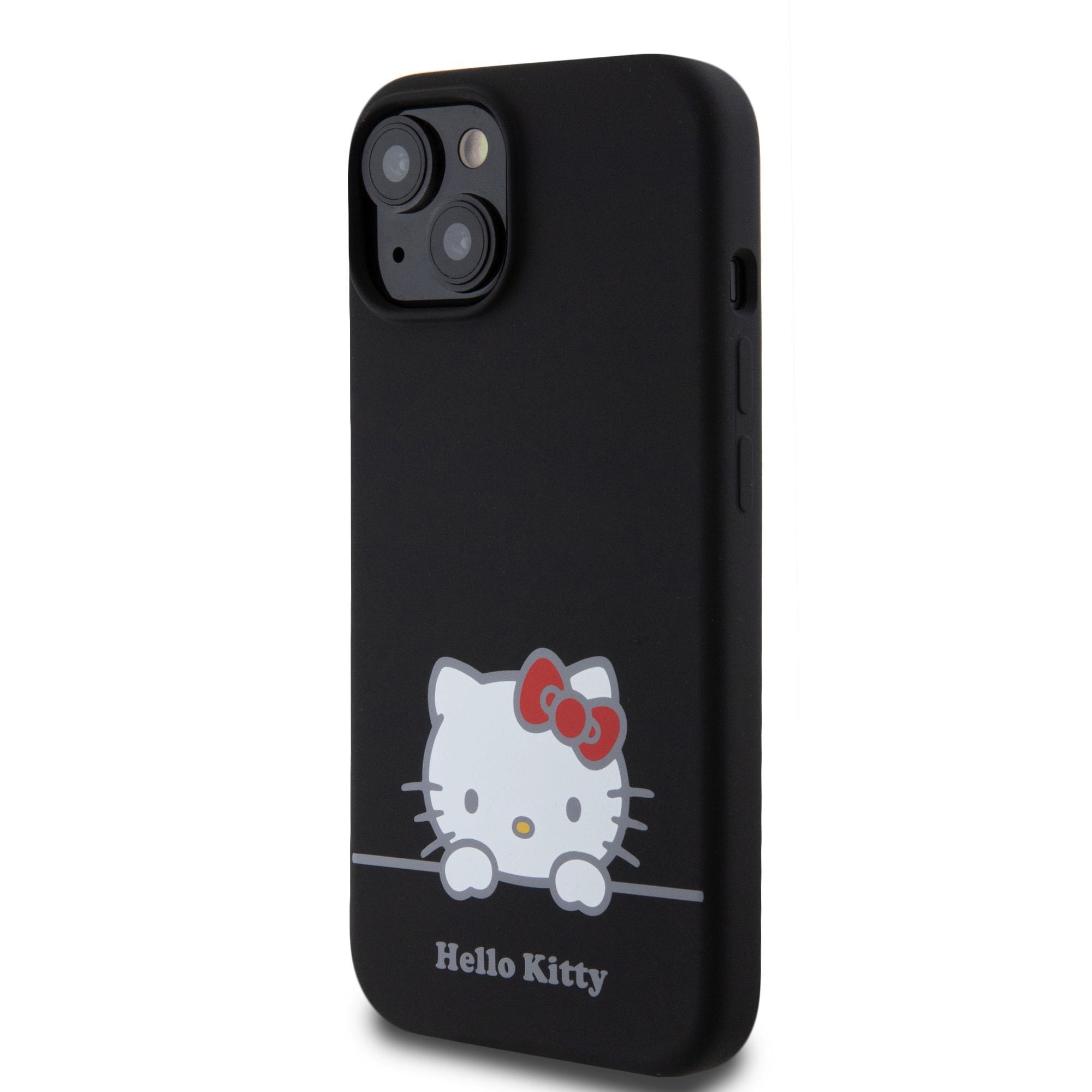 Hello Kitty Liquid Silicone Daydreaming Logo Case for iPhone 15 Pro Black  цена | pigu.lt