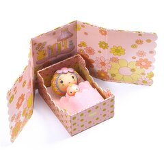 Mažytis miegamasis su figūrėlėmis - Rožė, Djeco Tinyly DJ06963 kaina ir informacija | Žaislai mergaitėms | pigu.lt