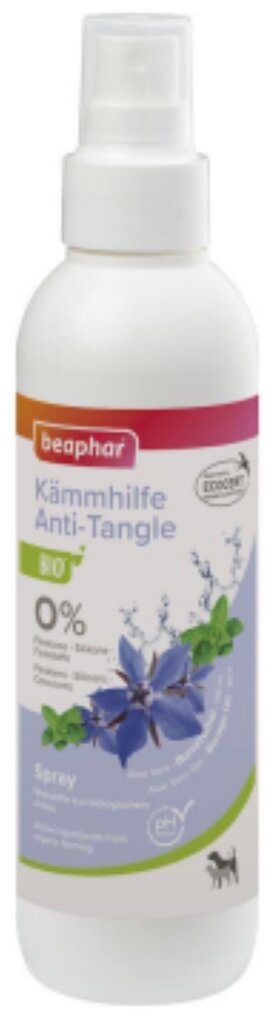 Purškiklis augintinių šukavimui Beaphar Bio Anti Tangle Spray, 200ml цена и информация | Kosmetinės priemonės gyvūnams | pigu.lt