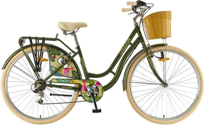 Miesto dviratis Polar Grazia 6S 22 L, 28“, žalias kaina ir informacija | Dviračiai | pigu.lt