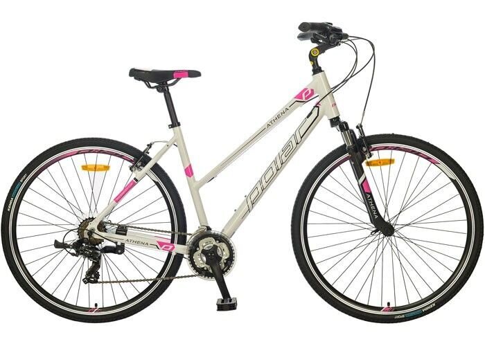 Miesto dviratis Polar Athena 20 L, 28", baltos/rožinės spalvos kaina ir informacija | Dviračiai | pigu.lt