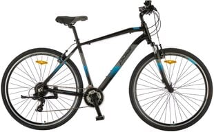 Miesto dviratis Polar Forester Comp 22, 28", juodas/mėlynas kaina ir informacija | Dviračiai | pigu.lt