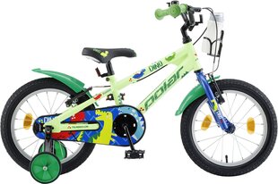 Vaikiškas dviratis Polar JR Dino Green, 16", žalios spalvos kaina ir informacija | Dviračiai | pigu.lt