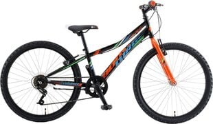 Paaugliams skirtas dviratis Booster Turbo 240, 24", juodas/oranžinis kaina ir informacija | Dviračiai | pigu.lt