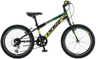 Детский велосипед Polar Sonic, 20", черный/зеленый/желтый цена и информация | Велосипеды | pigu.lt