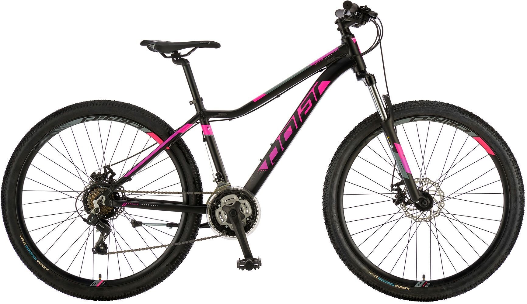 Moteriškas dviratis Polar Mirage Sport Lady 22, 27.5", juodas/rožinis/violetinis цена и информация | Dviračiai | pigu.lt