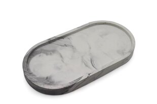 Овальная тарелка, мраморно-серый, 18x9.5 см цена и информация | Детали интерьера | pigu.lt