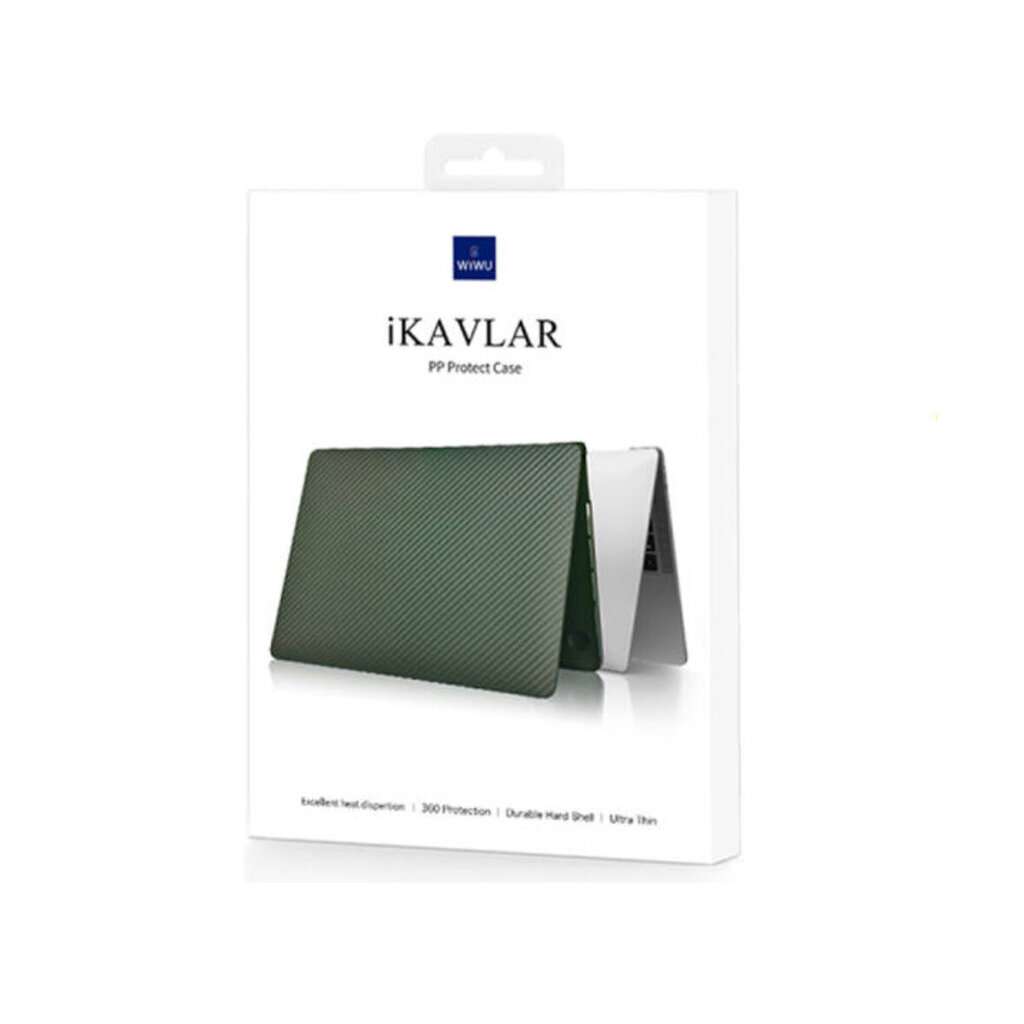 iKavlar WiWU for MacBook 13.6 Air 2022 Dark Green цена и информация | Krepšiai, kuprinės, dėklai kompiuteriams | pigu.lt