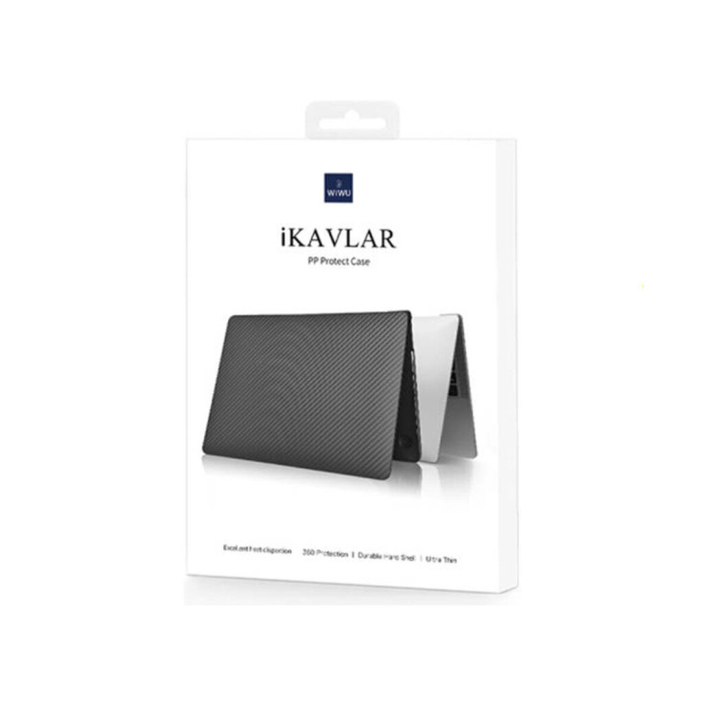 iKavlar WiWU for MacBook 13 Pro 2020,2022 Transparent black kaina ir informacija | Krepšiai, kuprinės, dėklai kompiuteriams | pigu.lt