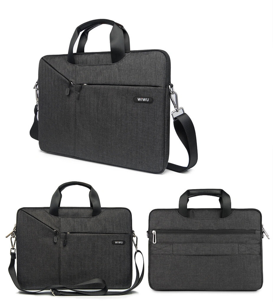 City Commuter Bag WiWU up to 14" Laptop, black kaina ir informacija | Krepšiai, kuprinės, dėklai kompiuteriams | pigu.lt