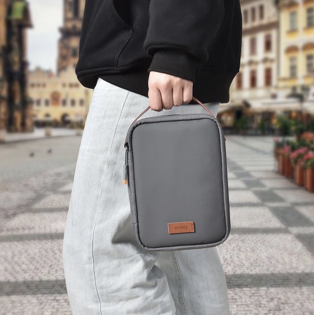 Daiktų organizatorius WiWU Minimal Tech Pouch Travel in Style Waterproof, pilkas kaina ir informacija | Kuprinės ir krepšiai | pigu.lt