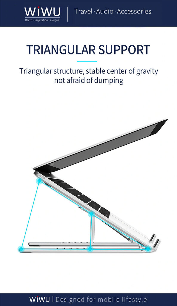 Laptop stand WiWU S400 цена и информация | Kompiuterių aušinimo ir kiti priedai | pigu.lt