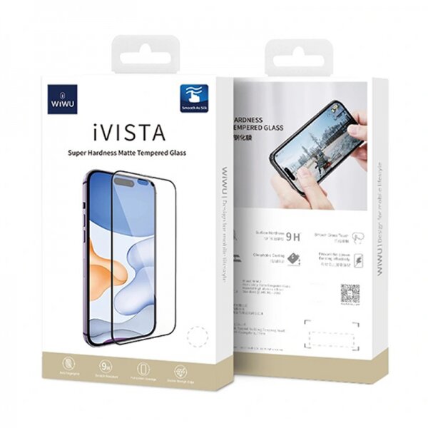 WiWU iVista iPhone 11 FullCover MATTE 5D kaina ir informacija | Apsauginės plėvelės telefonams | pigu.lt