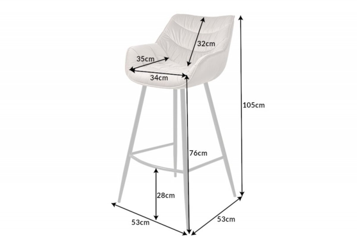 Baro kėdė Melito, smėlio spalvos kaina ir informacija | Virtuvės ir valgomojo kėdės | pigu.lt