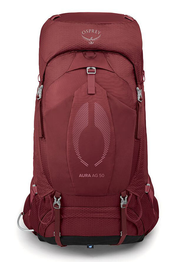 Turistinė kuprinė Osprey Aura AG 50l, raudona цена и информация | Turistinės ir kelioninės kuprinės | pigu.lt