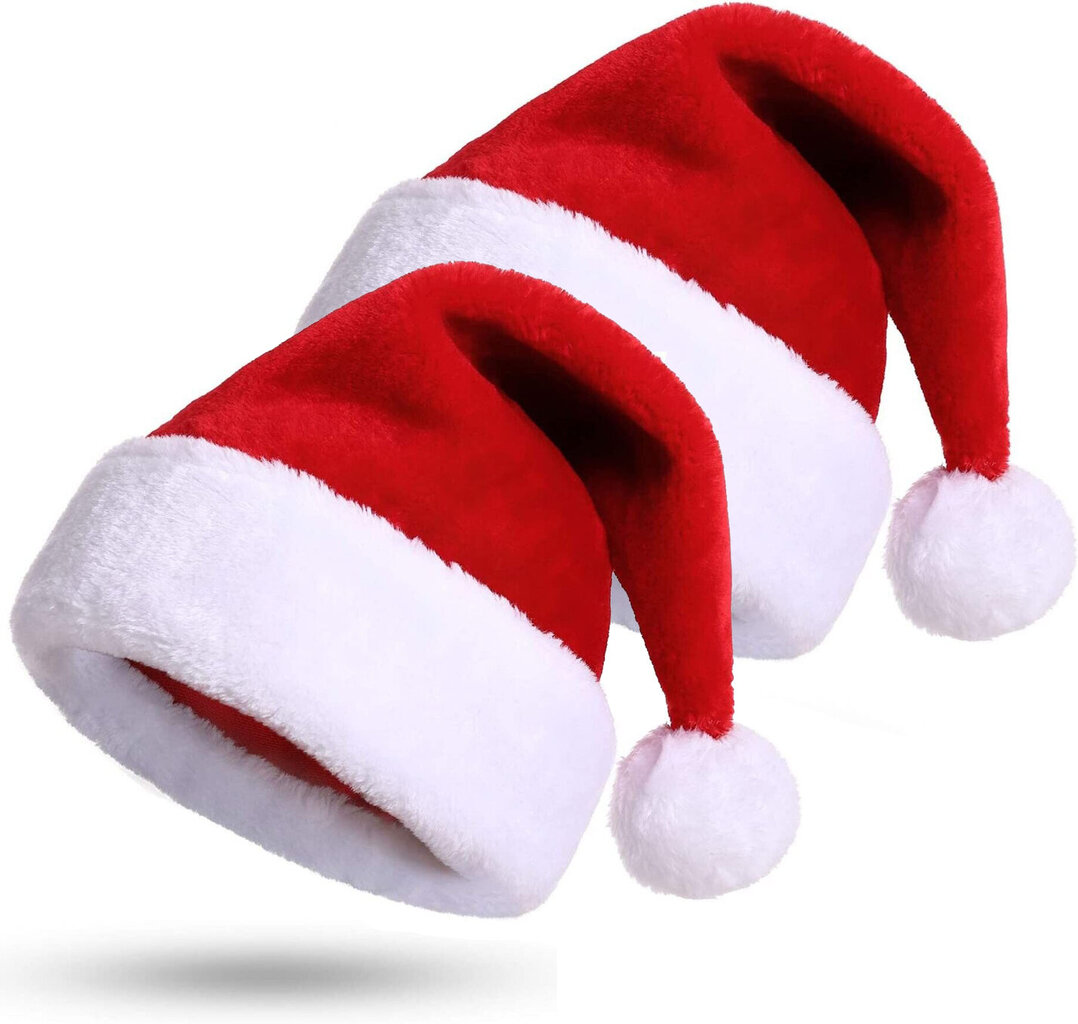 Kalėdinė kepurė, rinkinys 2 vnt kaina ir informacija | Dekoracijos šventėms | pigu.lt