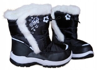 Mkoomi sniego batai vaikams velcro, juodi цена и информация | Детская зимняя обувь | pigu.lt