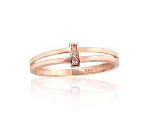 Auksinis žiedas moterims 1101123 18, 1.48 gr. kaina ir informacija | Žiedai | pigu.lt
