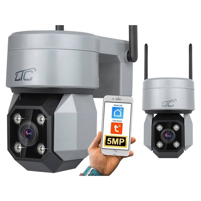 Internetinė rotacinė išorinė kamera IP socket E27 IP65 PTZ 5Mpix 230V SMART LTC VISION kaina ir informacija | Stebėjimo kameros | pigu.lt