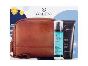 Kūno priežiūros rinkinys Collistar Uomo Hydra Set: dieninis kremas jautriai odai, 80 ml + dušo žėlė, 100 ml + kosmetinė kaina ir informacija | Veido kremai | pigu.lt