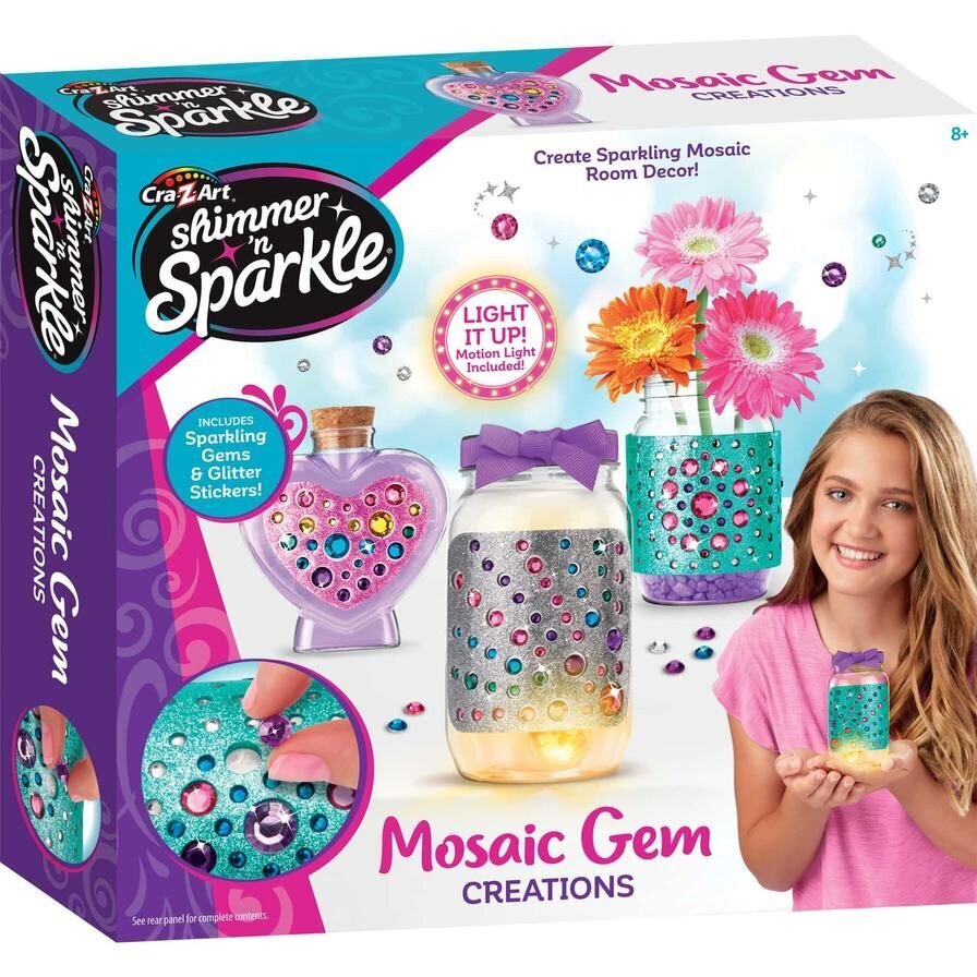 Mozaikos gaminimo rinkinys Cra-Z-Art Shimmer ‘n Sparkle цена и информация | Žaislai mergaitėms | pigu.lt