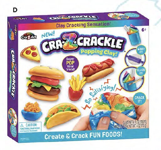 Lipdymo rinkinys Cra-Z-Art Cra-Z-Crackle Create & crack fun foods kaina ir informacija | Lavinamieji žaislai | pigu.lt