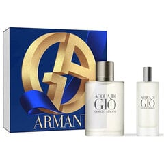 Набор Giorgio Armani Acqua di Gio для мужчин: туалетная вода EDT, 50 мл + туалетная вода EDT, 15 мл цена и информация | Мужские духи | pigu.lt