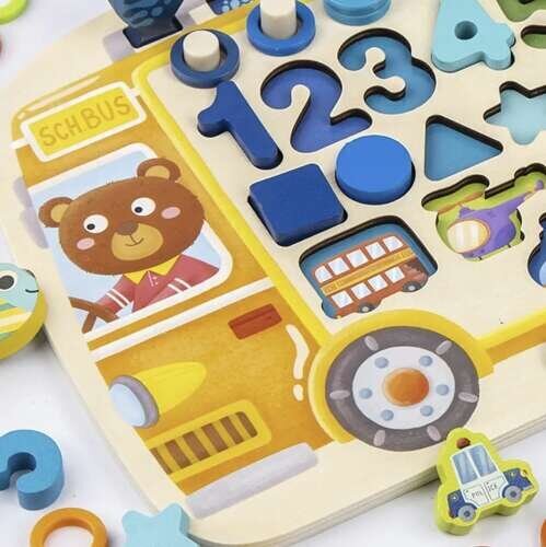 Medinė dėlionė rūšiuoklis Kruzzel kaina ir informacija | Lavinamieji žaislai | pigu.lt