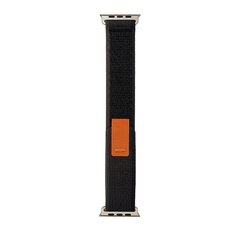 Trail Velcro strap for Apple Watch 38|40|41 mm - black цена и информация | Аксессуары для смарт-часов и браслетов | pigu.lt