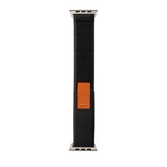 Trail Velcro strap for Apple Watch 42|44|45|49mm - black цена и информация | Аксессуары для смарт-часов и браслетов | pigu.lt