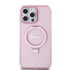 Guess IML Ring Stand Glitter MagSafe Case for iPhone 15 Pro Max Pink цена и информация | Чехлы для телефонов | pigu.lt