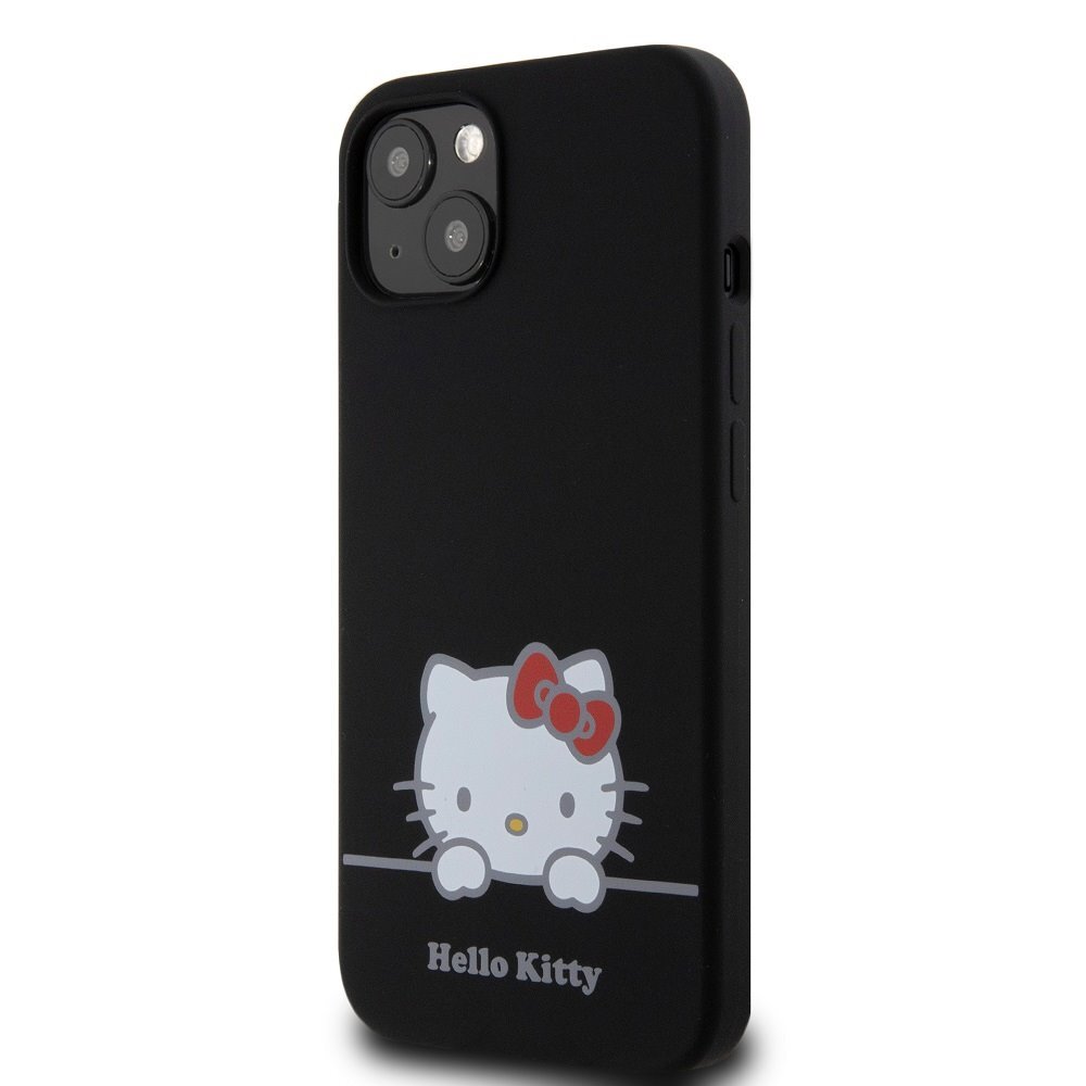 Hello Kitty Liquid Silicone Daydreaming Logo Case for iPhone 15 Pro Black  цена | pigu.lt