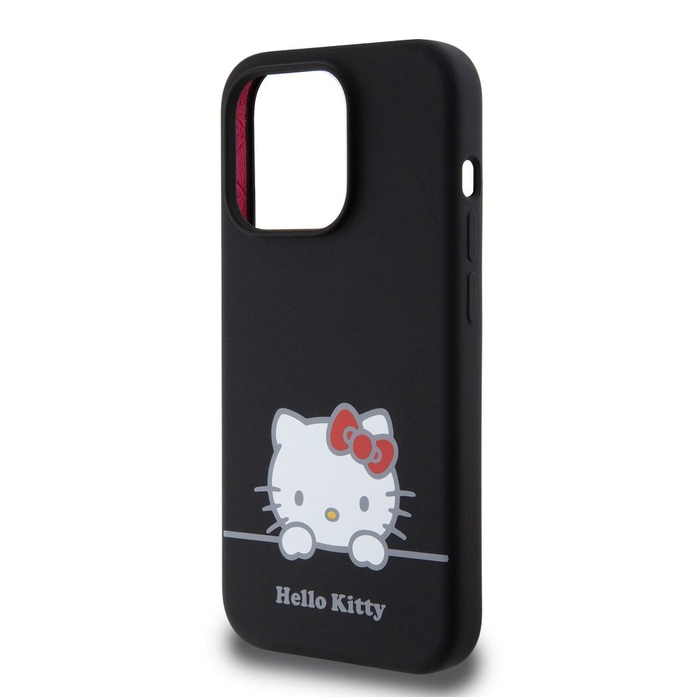 Hello Kitty Liquid Silicone Daydreaming Logo Case for iPhone 15 Pro Black  цена | pigu.lt