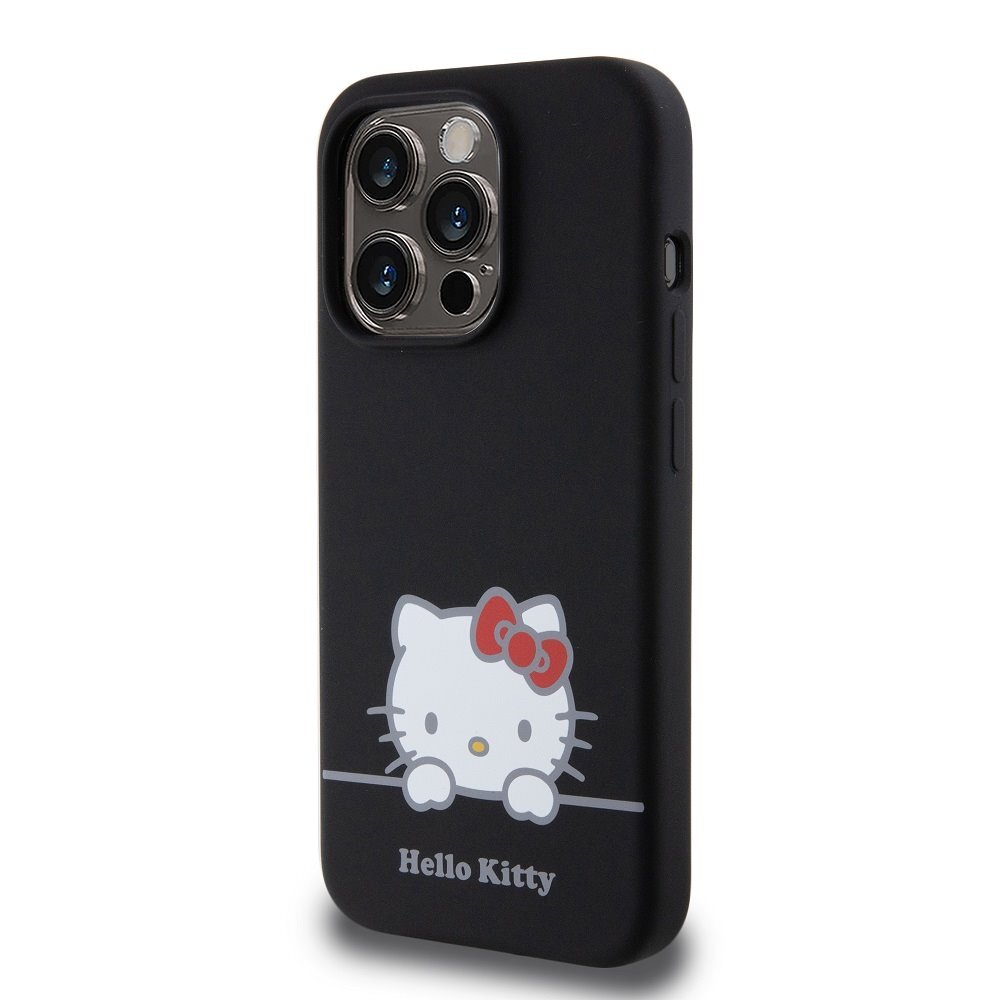 Hello Kitty Liquid Silicone Daydreaming Logo Case for iPhone 15 Pro Black  цена | pigu.lt