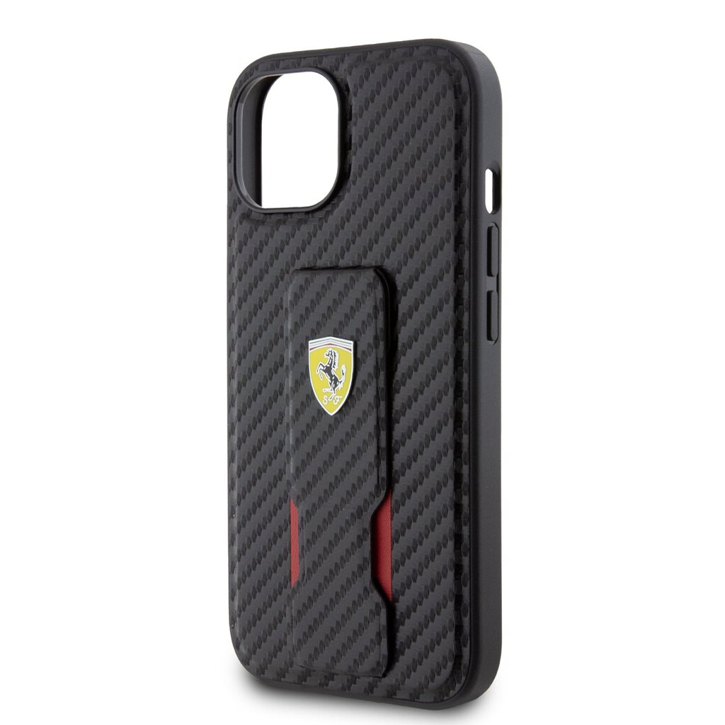 Ferrari Carbon Grip Stand kaina ir informacija | Telefono dėklai | pigu.lt