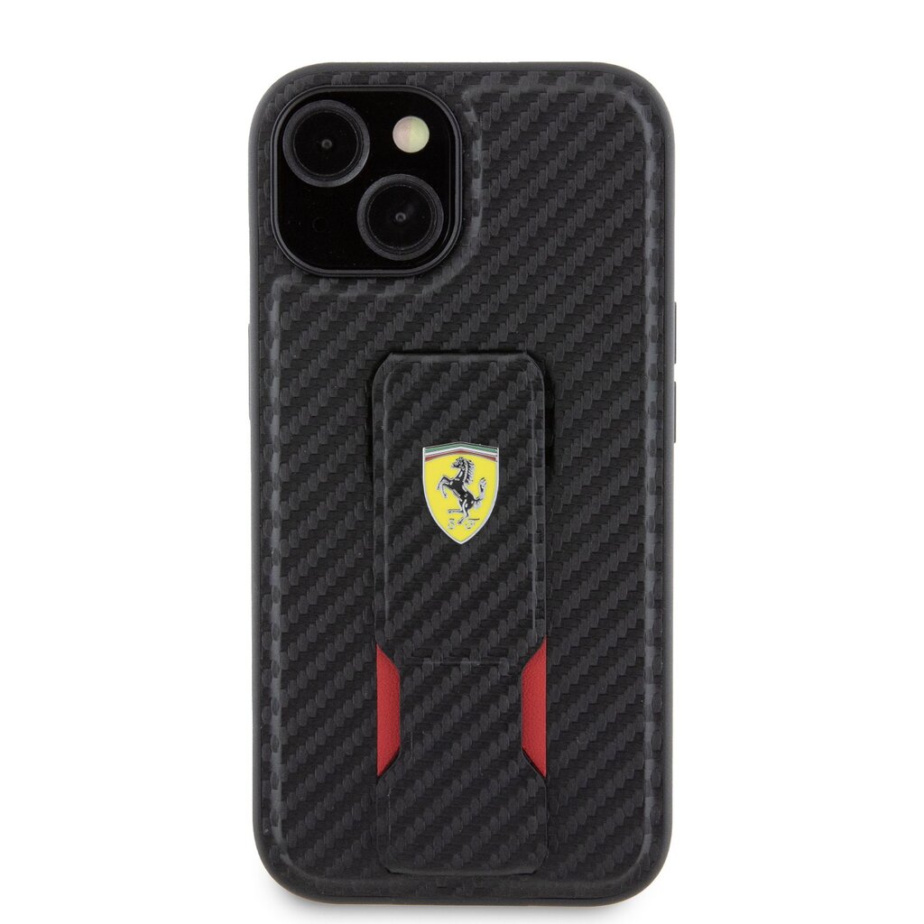 Ferrari Carbon Grip Stand kaina ir informacija | Telefono dėklai | pigu.lt