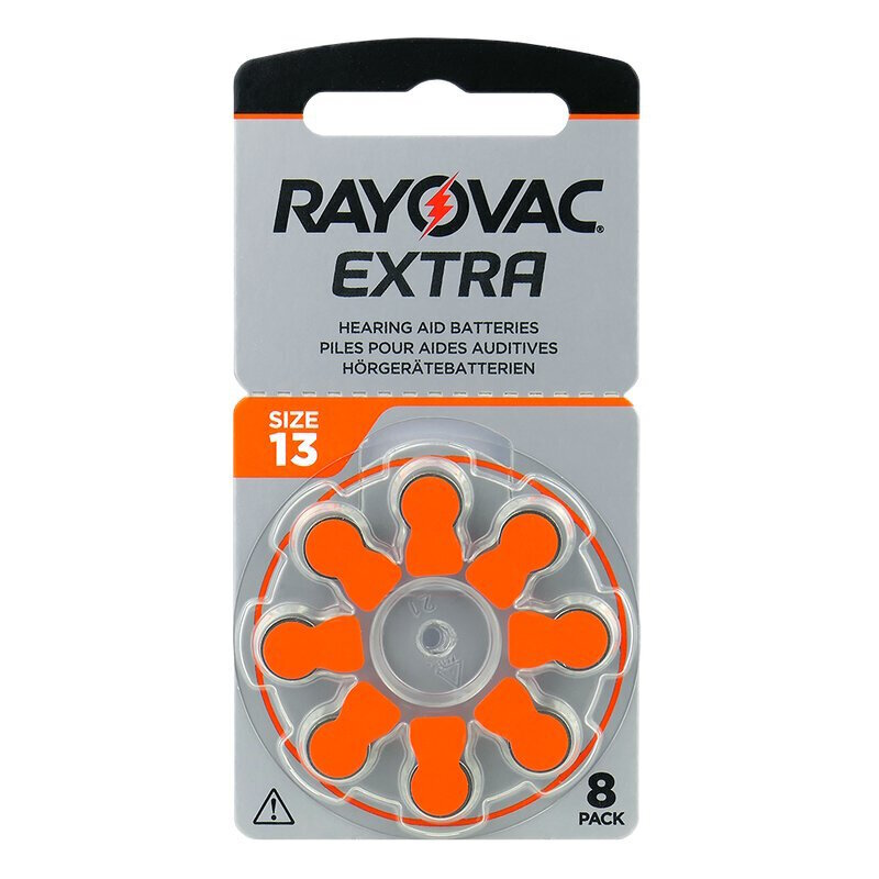 Rayovac A13 (PR48) klausos aparato baterijos 10x8 vnt. kaina ir informacija | Elementai | pigu.lt