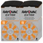 Rayovac A13 (PR48) klausos aparato baterijos 10x8 vnt. kaina ir informacija | Elementai | pigu.lt