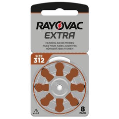 Rayovac A312 (PR41) klausos aparato baterijos 5x8 vnt. kaina ir informacija | Elementai | pigu.lt