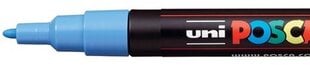 Žymeklis UNI Posca PC-3M, apvalus, 0.9 - 1.3 mm, mėlynas цена и информация | Письменные принадлежности | pigu.lt