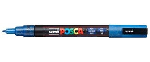 Маркер Posca PC-3ML L33, синий цена и информация | Kanceliarinės prekės | pigu.lt