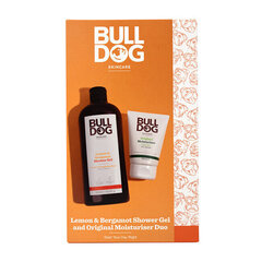 Kūno priežiūros rinkinys Bulldog Lemon & Bergamot Duo vyrams: dušo želė, 500 ml + drėkinantis kūno kremas, 100 ml kaina ir informacija | Dušo želė, aliejai | pigu.lt