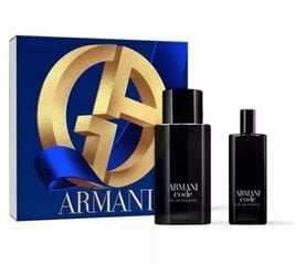 Rinkinys Giorgio Armani Code vyrams: tualetinis vanduo EDT, 75 ml + tualetinis vanduo EDT, 15 ml kaina ir informacija | Kvepalai vyrams | pigu.lt