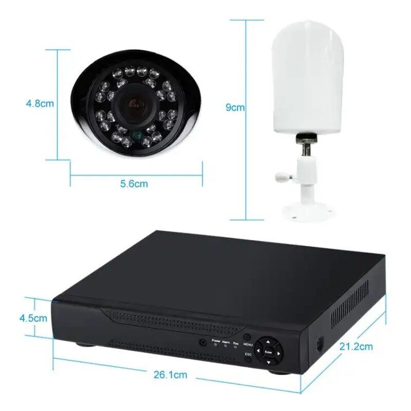 Apsaugos sistema, 4 kameros kaina ir informacija | Stebėjimo kameros | pigu.lt
